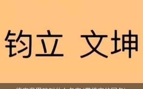 德字辈男孩叫什么名字(带德字的网名)