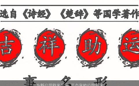 为新公司取名三字 三个字的公司名字大全 2024好听稀少的公司公司名字