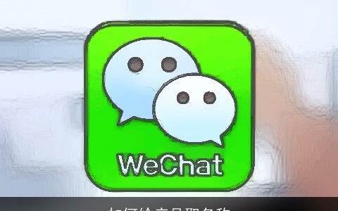 如何给产品取名称