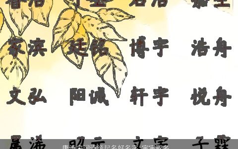 唐诗宋词诗经起名好名字_宝宝取名大全 洋气好听的唐诗宋词诗经宝宝名