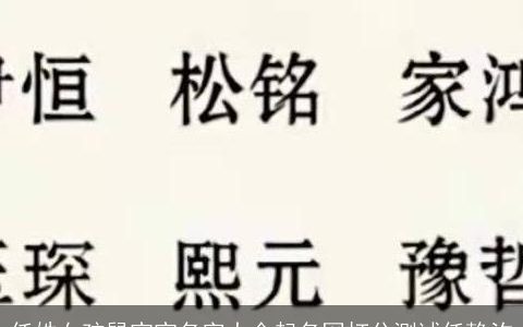 任姓女孩鼠宝宝名字大全起名网打分测试任静汐