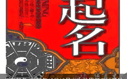 八字起名 2024年12月10日出生的男孩五行旺缺