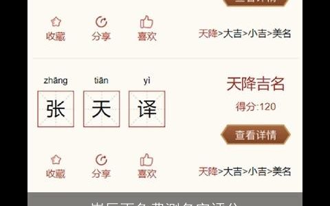 崔辰雨免费测名字评分