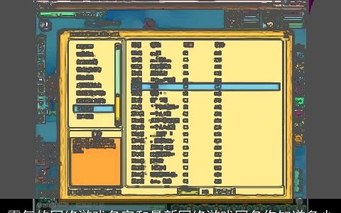 霸气的网络游戏名字和最新网络游戏网名你知道多少