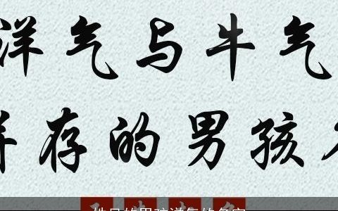 姓吴的男孩洋气的名字