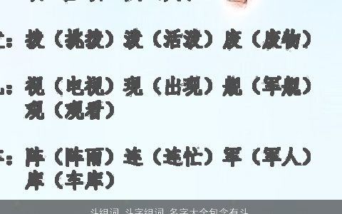 斗组词 斗字组词 名字大全包含有斗的词语成语 好听帅气的成语名字大全