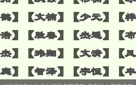 2023年3月出生的女孩起名宜用字 吉利的女宝宝名字