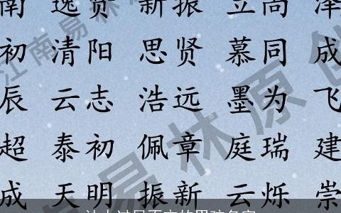 让人过目不忘的男孩名字