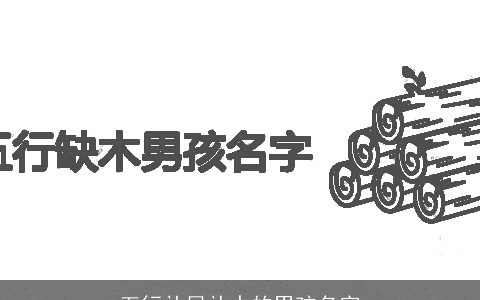 五行补目补水的男孩名字