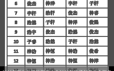 2023年新生儿男孩取名大全2023年孩子起名大全取名
