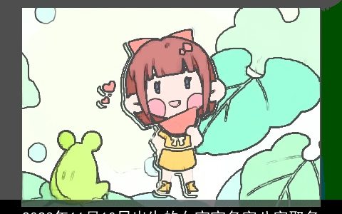 2023年11月10日出生的女宝宝名字八字取名