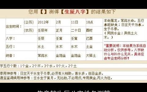 焦童懿生辰八字姓名测算