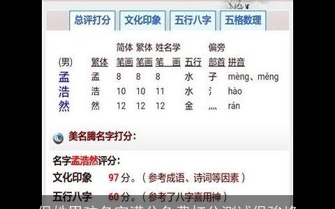 保姓男孩名字满分免费打分测试保骏峰
