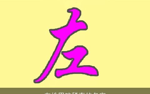 左姓男孩稀奇的名字
