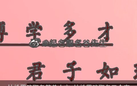 林姓男孩取名简单大方 林姓男孩取名三个字
