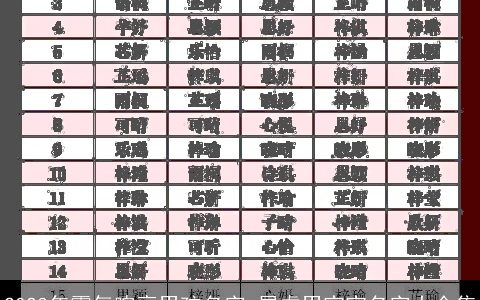 2023年霸气响亮男孩名字 属虎男宝宝名字大全集