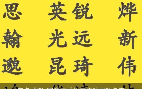 美名成双 寓意吉祥的双胞胎男孩名字