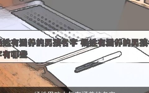 杨姓男孩大气有涵养的名字