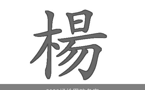 2023杨姓男孩名字