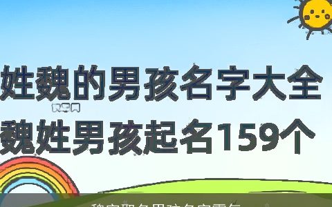 魏字取名男孩名字霸气