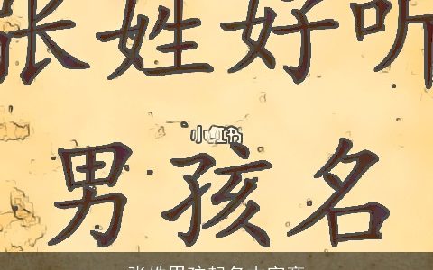 张姓男孩起名木字旁