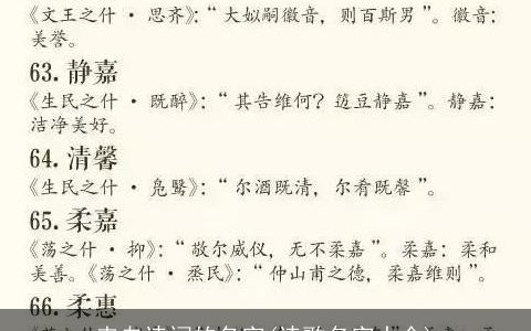 来自诗词的名字(诗歌名字大全)