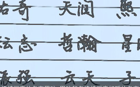 诗情画意的名字男孩 男孩起名诗情画意好听的名字