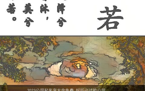 2024公司起名字大全免费 好听必过的公司大全起名大全 诗意好听的公司公司名字大全精挑