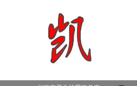 以凯字开头的男孩名字