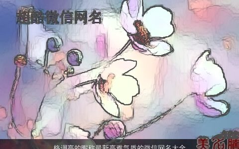 格调高的昵称最新高雅气质的微信网名大全2023 高雅气质的昵称微信网名名字挑选