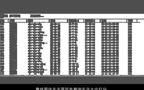 曹姓男孩名字属鼠免费测名字大全打分曹景欣 洋气好听的曹姓男孩鼠名字最新