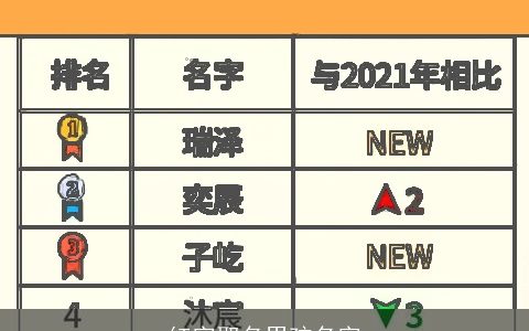 红字取名男孩名字