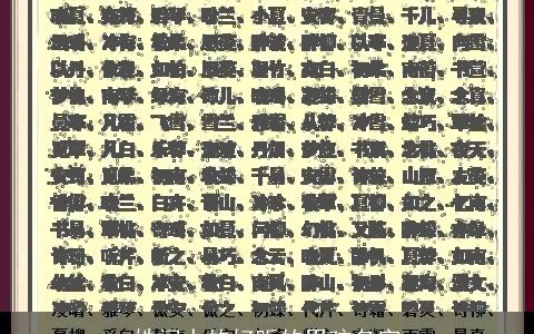 姓闻人的好听的男孩名字