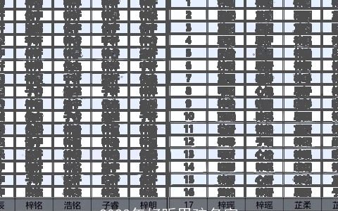 2023年好听男孩名字