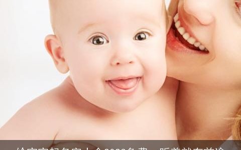 给宝宝起名字大全2023免费  听着就有前途