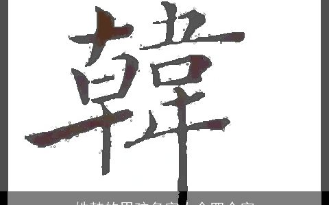 姓韩的男孩名字大全四个字