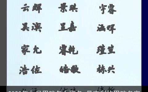 2023年九月男孩怎么取名 最吉利的男孩名字