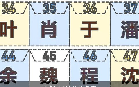 姓邹的100分的名字