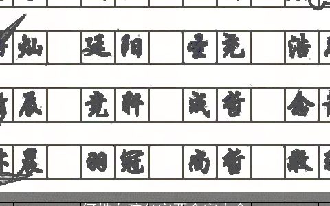 何姓女孩名字两个字大全