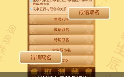 刘俊洁八字起名打分