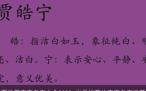 贾姓男宝宝名字大全2024 出类拔萃的宝宝名字推荐