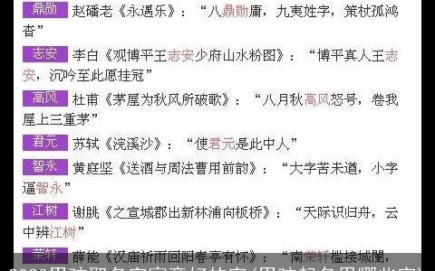 2024男孩取名字寓意好的字(男孩起名用哪些字)