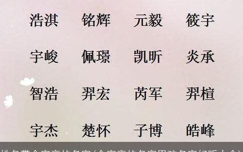 姓名带金字旁的名字(金字旁的名字男孩名字好听大全)