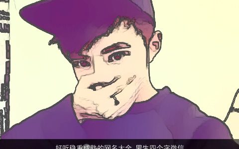 好听稳重成熟的网名大全 男生四个字微信名 好听成熟的网名男生微信名字大全最新