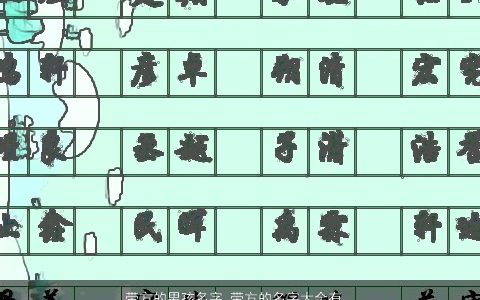 带方的男孩名字 带方的名字大全有寓意 帅气寓意的带方字男孩名字大全