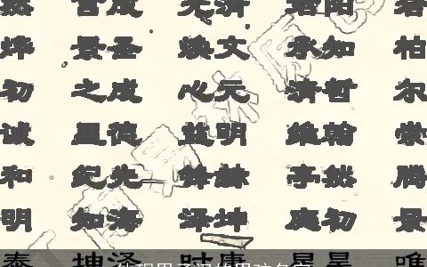 体现男子汉的男孩名字