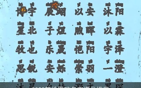 2023苏姓男孩名字满分推荐