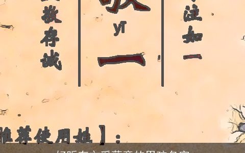 好听有文采蕴意的男孩名字