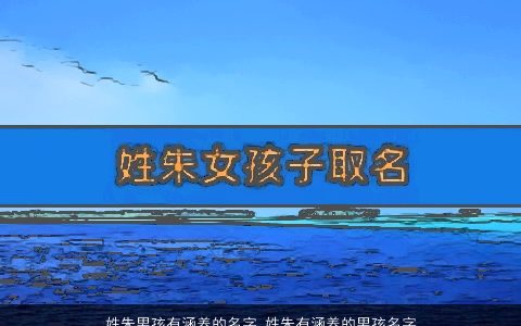姓朱男孩有涵养的名字_姓朱有涵养的男孩名字大全2024 有涵养有涵养的朱姓男孩名字最新