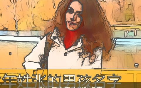 张姓三个字的男孩名字